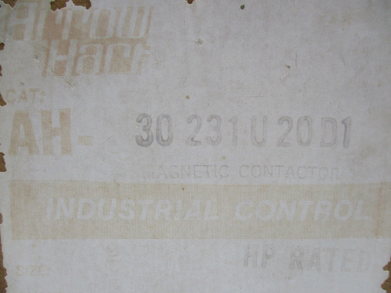 ARROW HART AH-30 231 U 20 D1 600VAC   NSMP