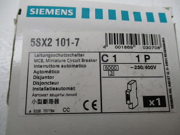 SIEMENS 5SX2-101-7 CIRCUIT BREAKER 1A 230/400V  NSMP