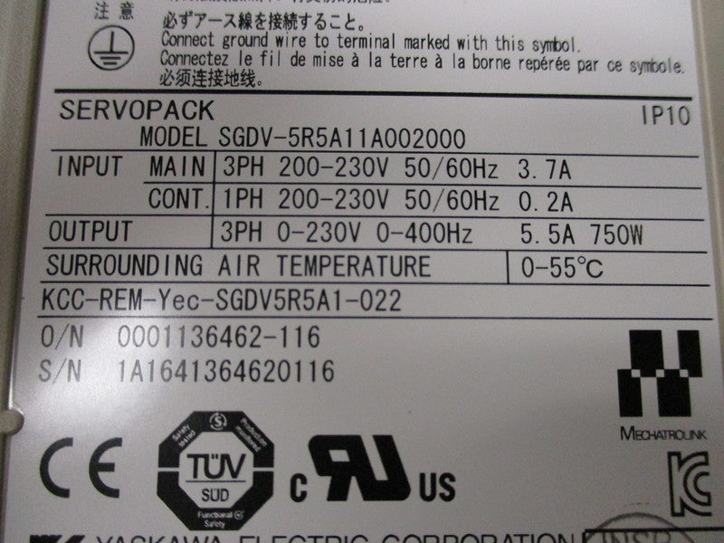 YASKAWA SGDV-5R5A11A002000  NSNP