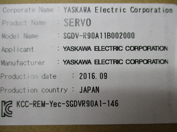 YASKAWA SGDV-R90A11B002000  NSMP