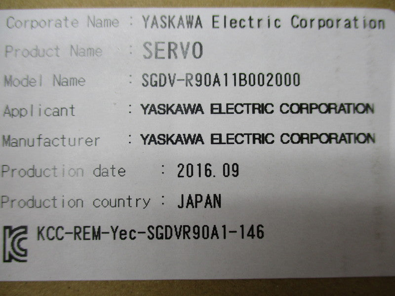 YASKAWA SGDV-R90A11B002000  NSMP