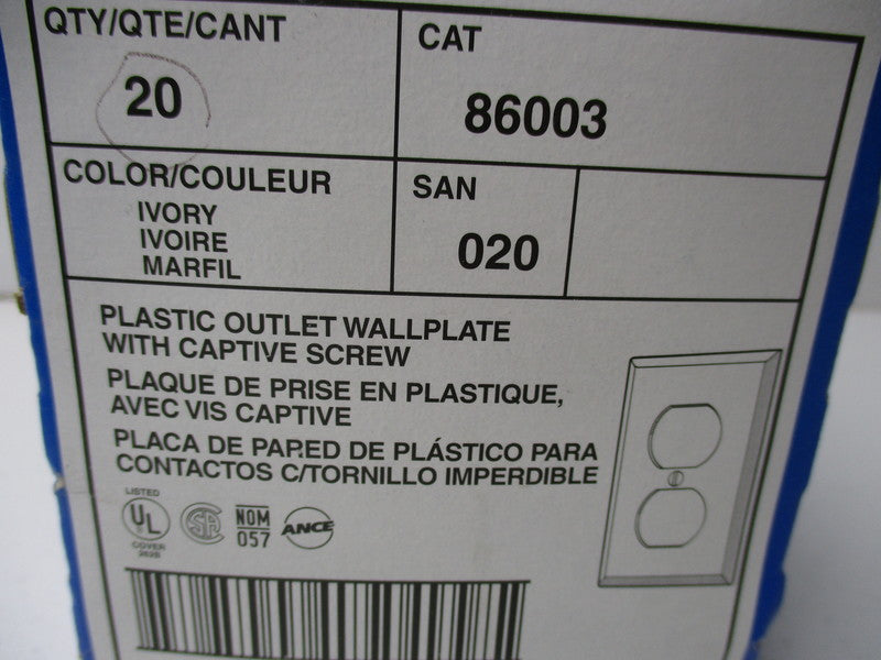 LEVITON 86003 ( BOX OF 20)  NSMP