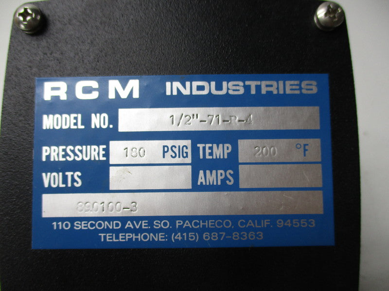 RCM INDUSTRIES 1/2"-71-R-4  NSNP