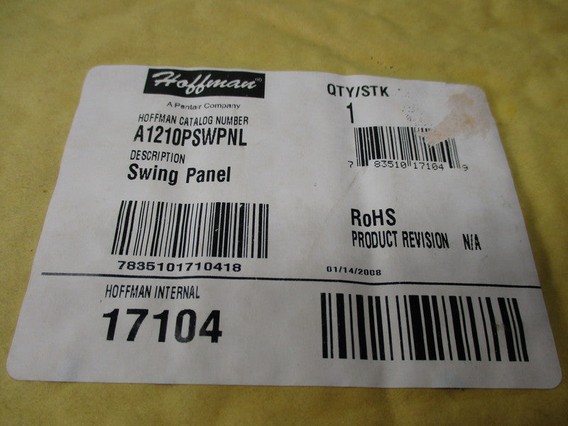 HOFFMAN A1210PSWPNL 17104  NSNP