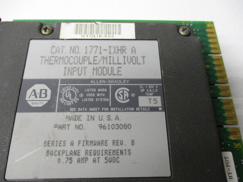 ALLEN BRADLEY 1771-IXHRA SER. A F/W REV. B  UNMP