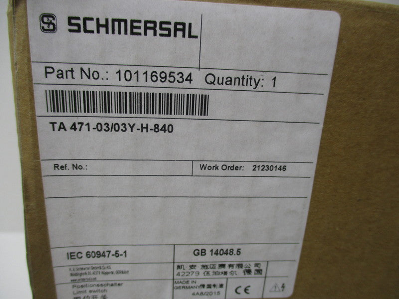 SCHMERSAL TA471-03/03Y-H-840 101169534  NSMP