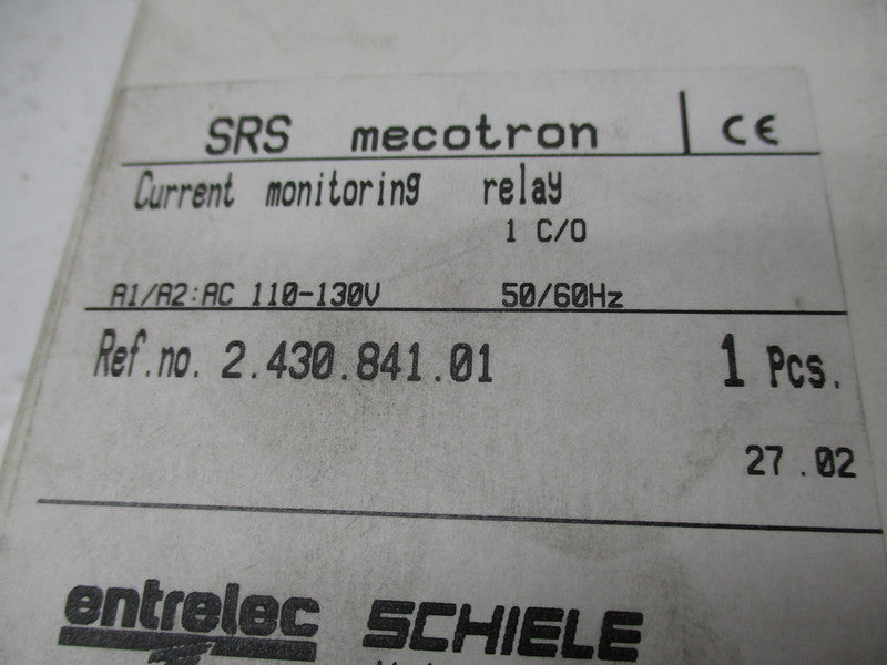 SCHIELE 2.430.841.01 CURRENT MONITORING RELAY 250V 4A  NSMP
