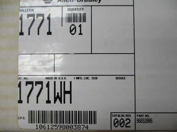ALLEN BRADLEY 1771-WH MODULE WIRING ARM  NSMP