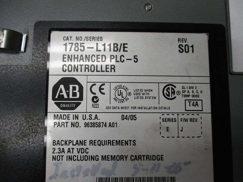 ALLEN BRADLEY 1785-L11 B/E  UNMP