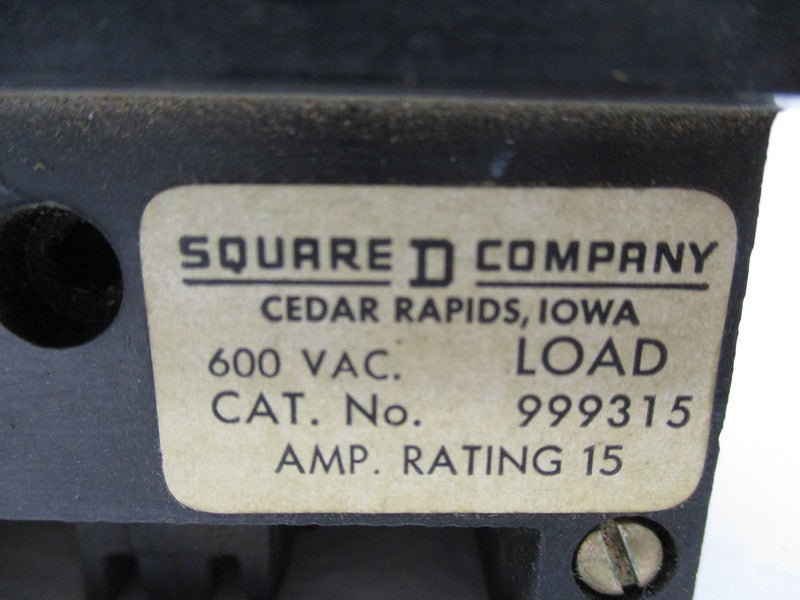 SQUARE D 999315 CIRCUIT BREAKER 15A NSNP