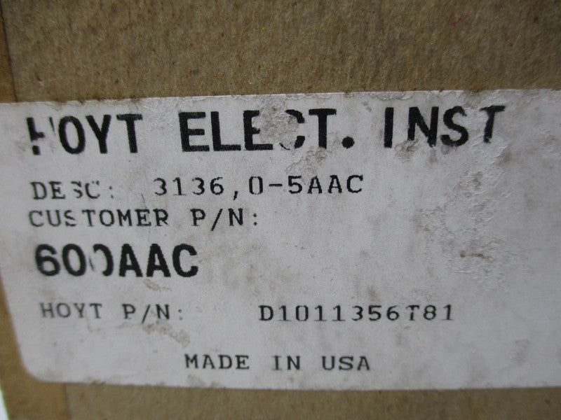HOYT ELECTRIC D1011356T81  NSMP