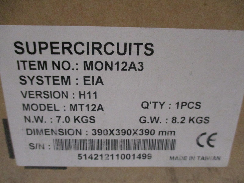 SUPERCIRCUITS MON12A3 MT12A 12" NSMP