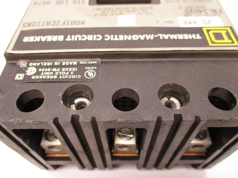 SQUARE D FAL34020 480V 20A NSMP