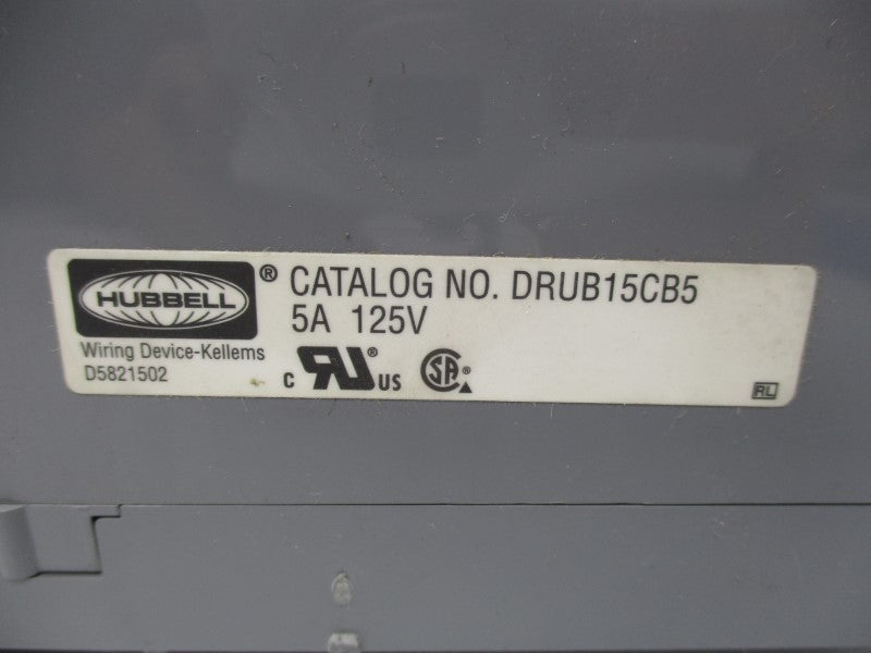 HUBBELL DRUB15CB5 125V 5A NSNP