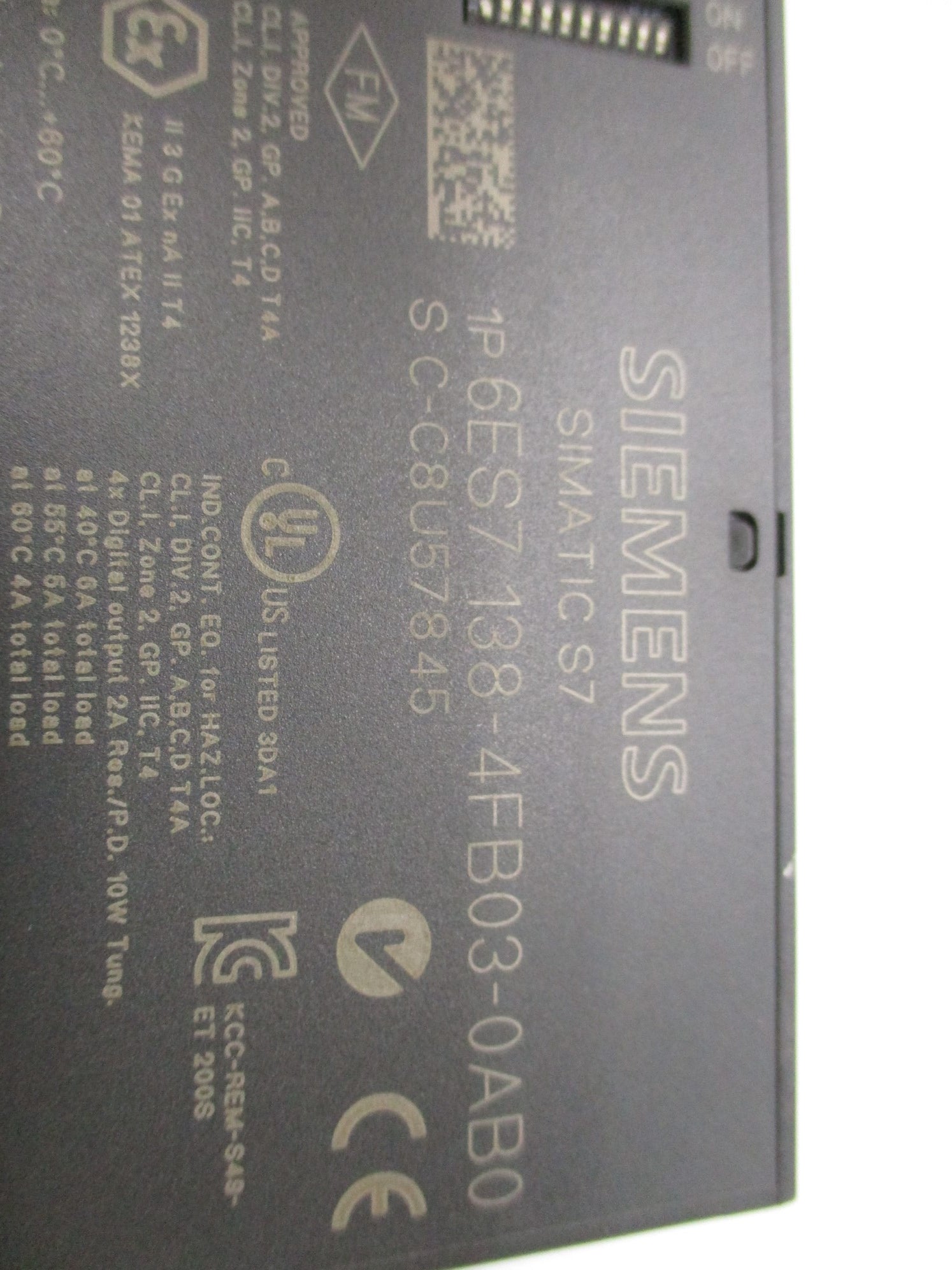 SIEMENS 6ES7138-4FB03-0AB0 24VDC 2A NSMP