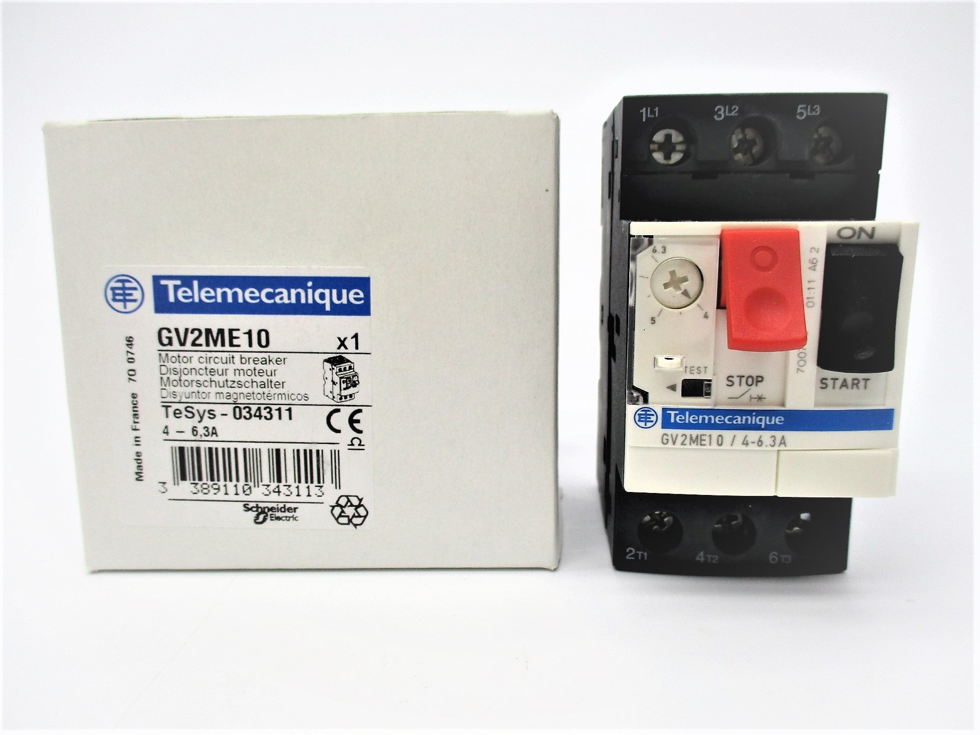 TELEMECANIQUE GV2ME10 690V 4-6.3A NSMP