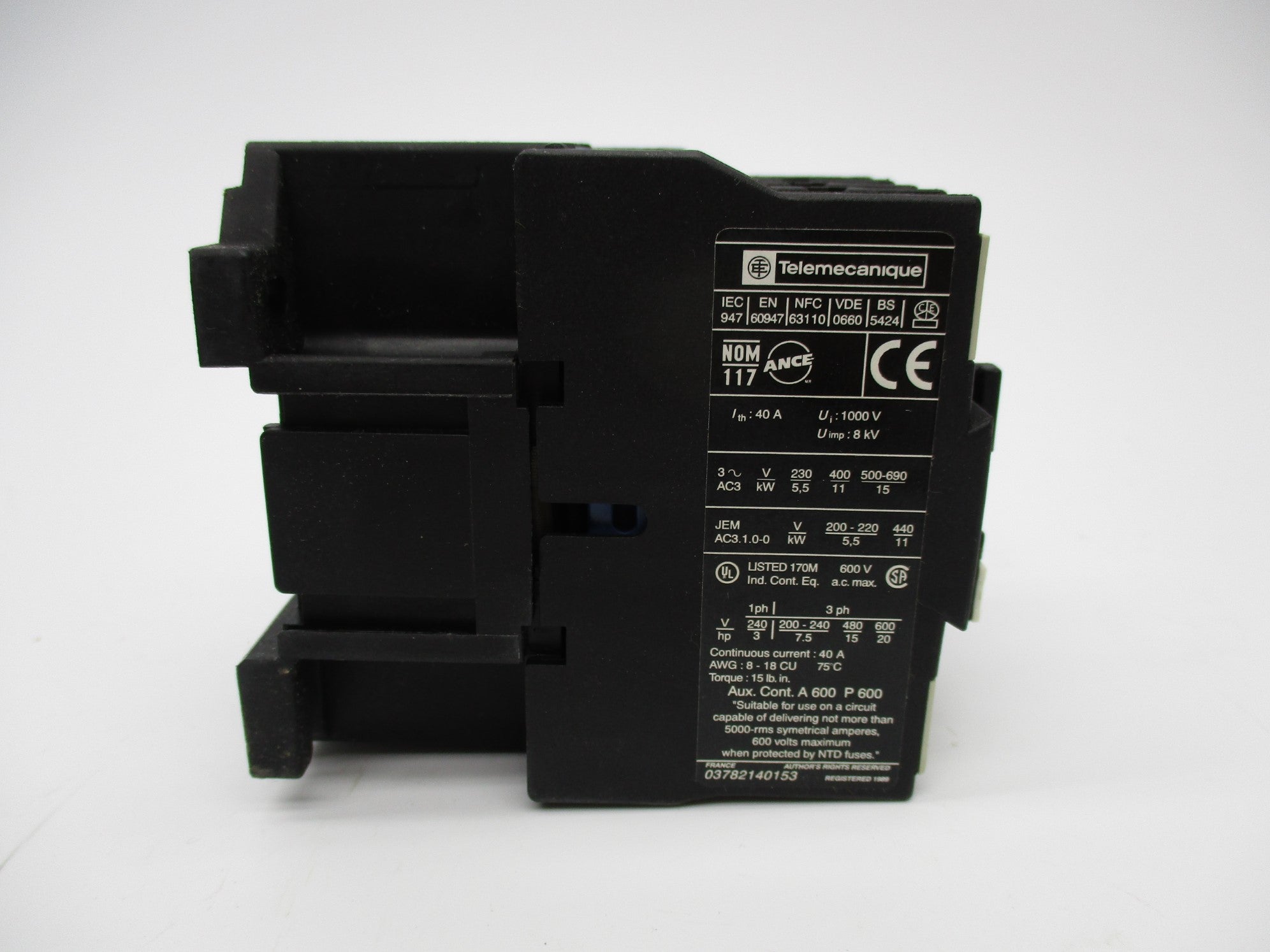 TELEMECANIQUE LC1D2510G6 120V NSMP