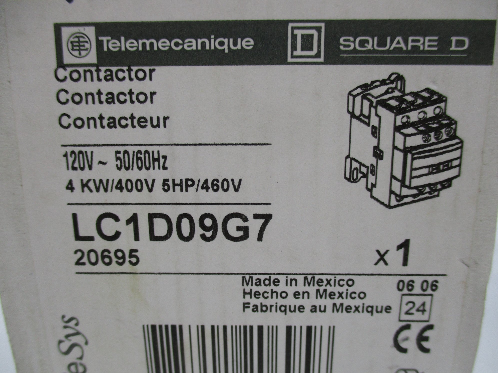 TELEMECANIQUE LC1D09G7 120V NSMP