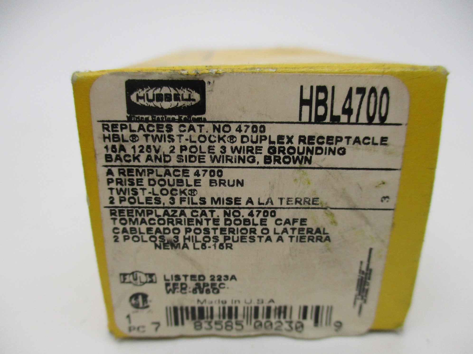 HUBBELL HBL4700 125V 15A NSMP
