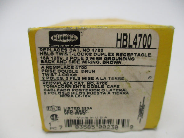 HUBBELL HBL4700 125V 15A NSMP