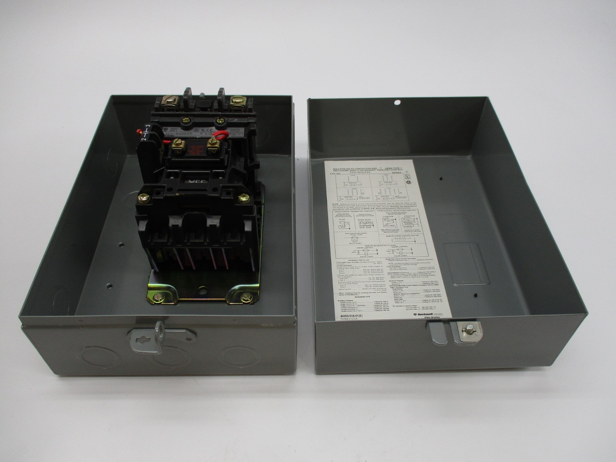 ALLEN BRADLEY 500-BAD920 SER. B 110-120V NSMP