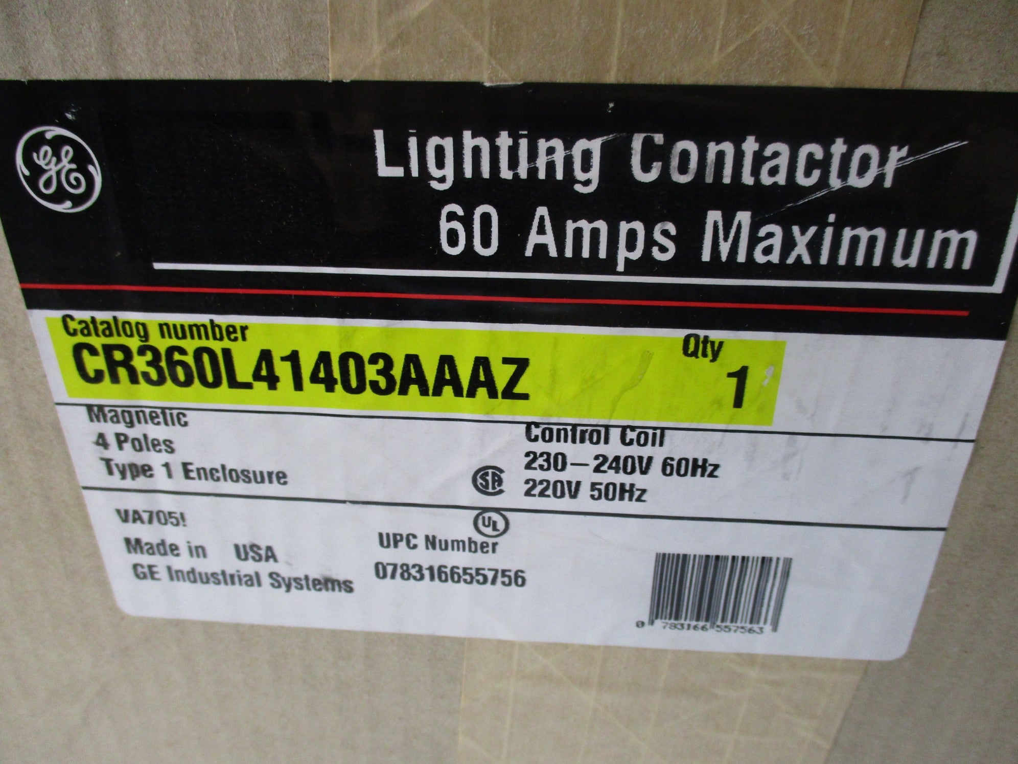 GENERAL ELECTRIC CR360L41403AAAZ 220/240V NSMP