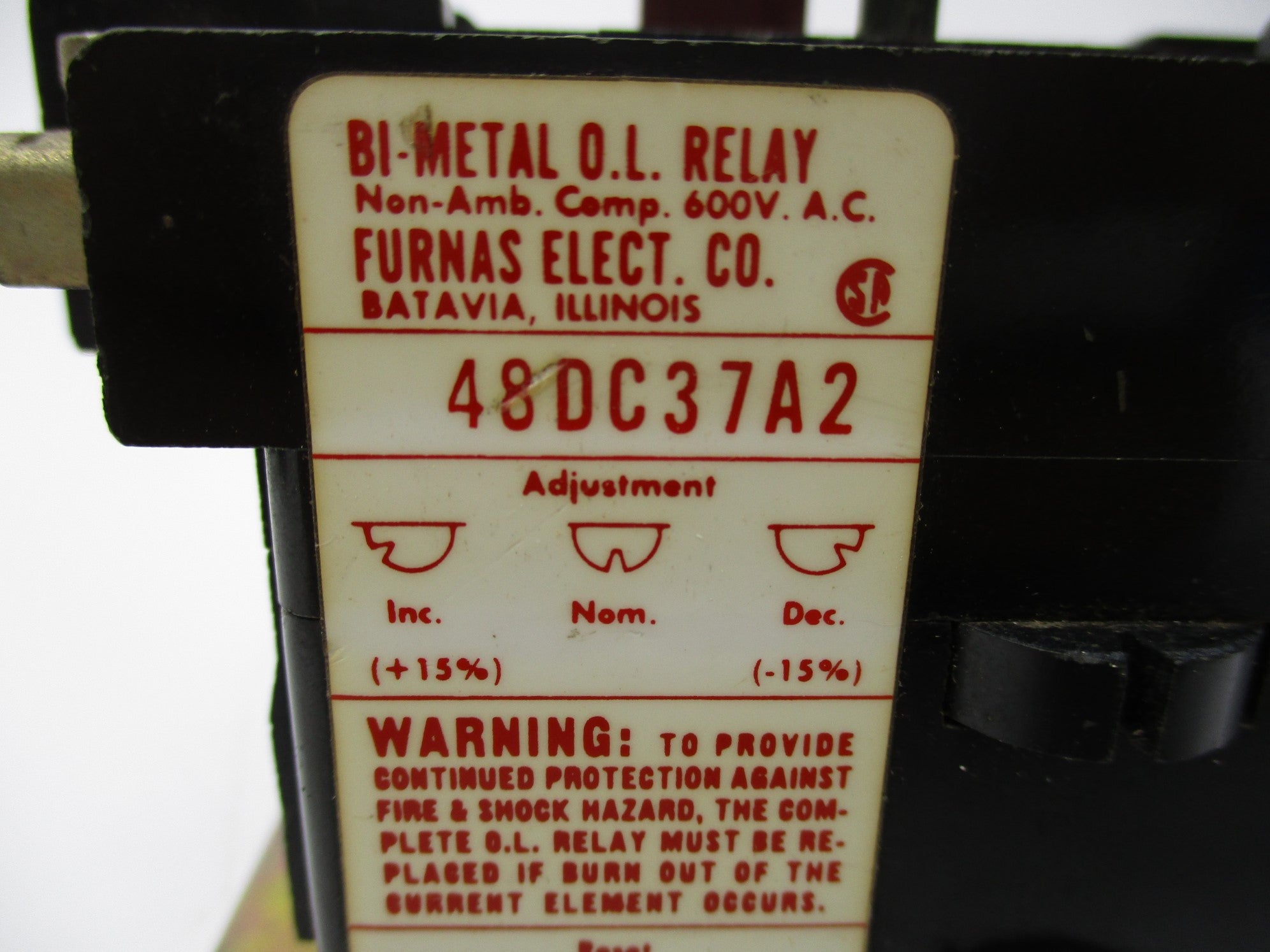 FURNAS 48DC37A2 600VAC NSNP