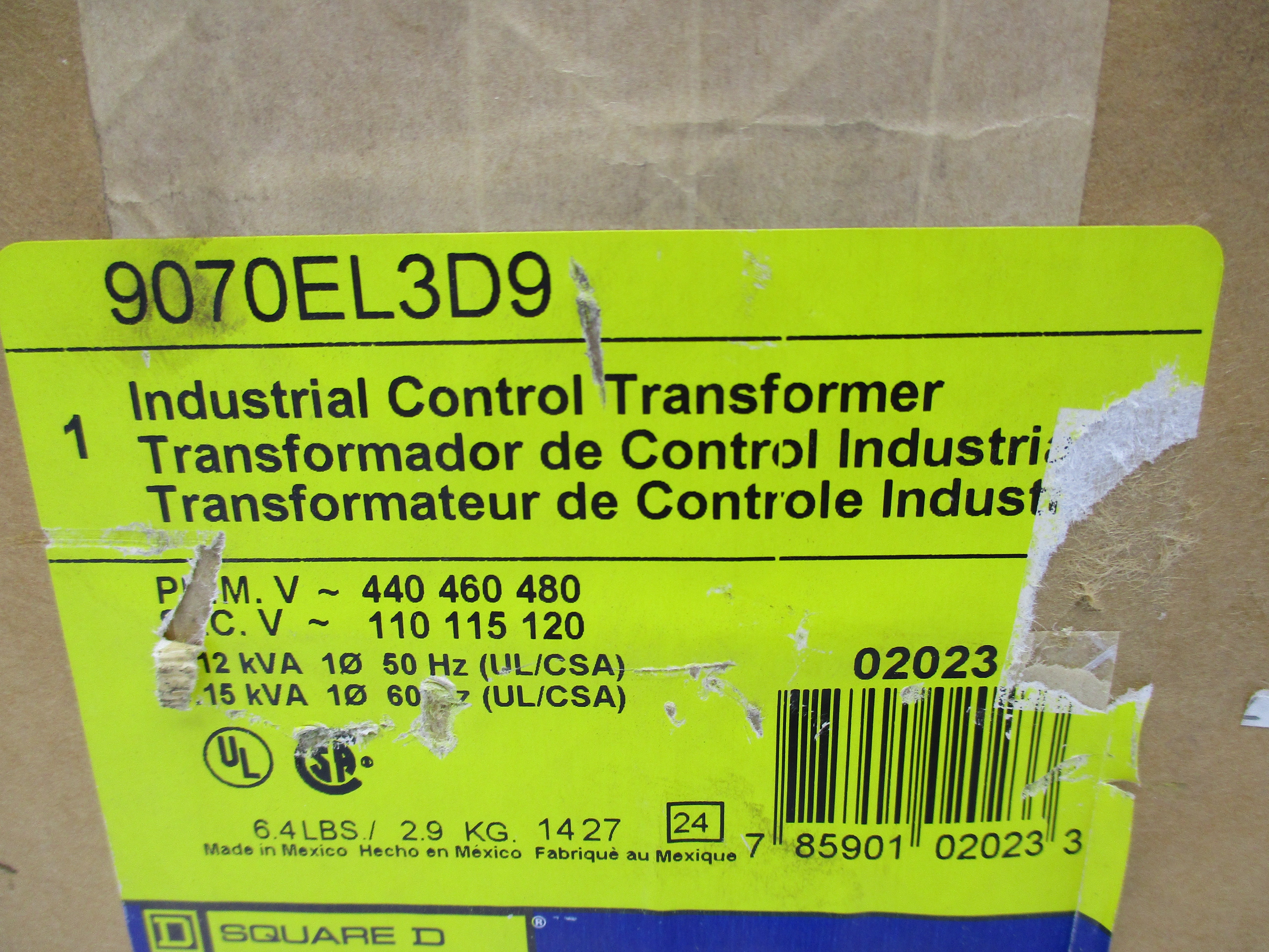 SQUARE D 9070EL3D9 480V NSMP