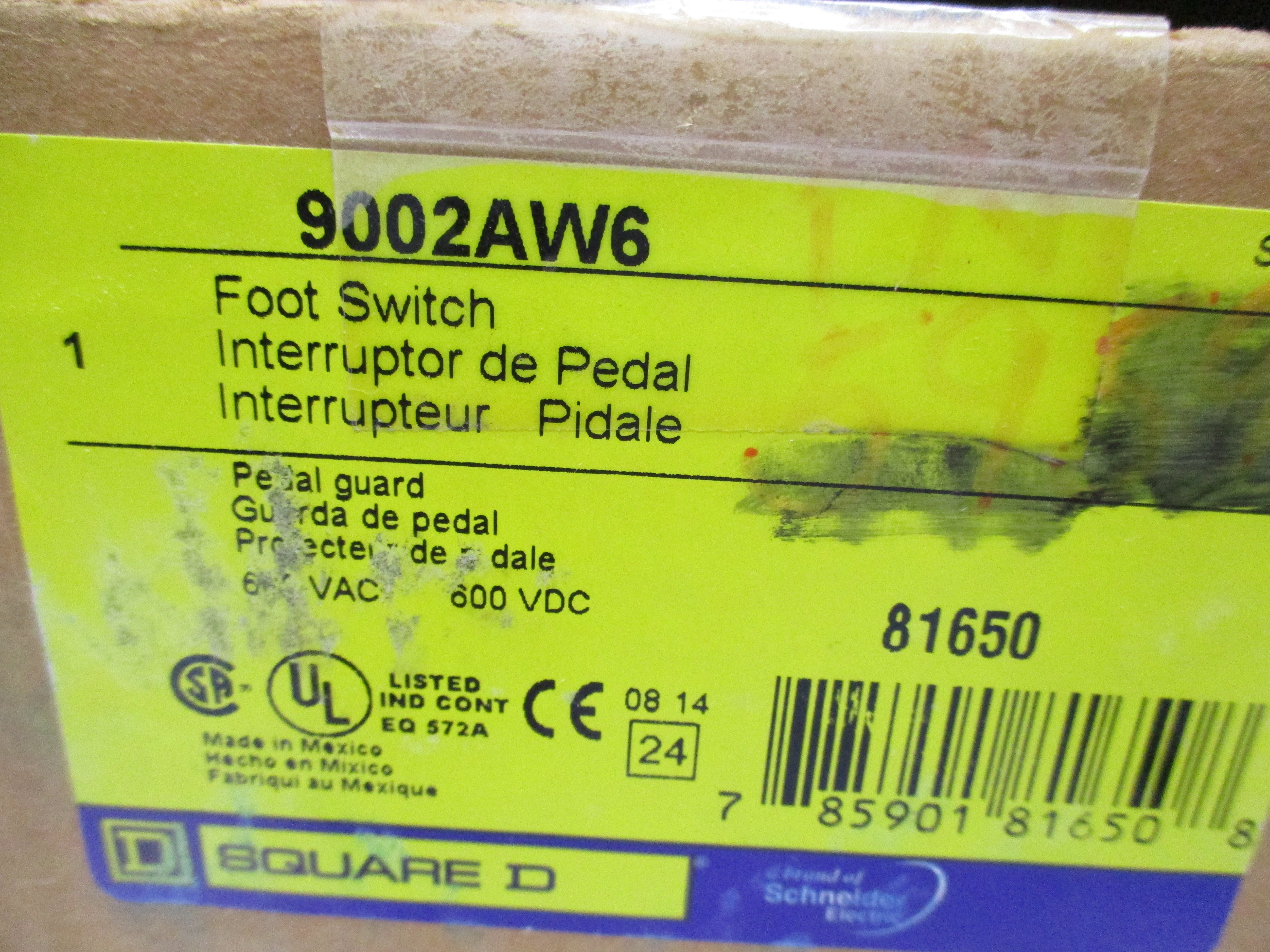 SQUARE D 9002AW6 600V SER. C NSMP