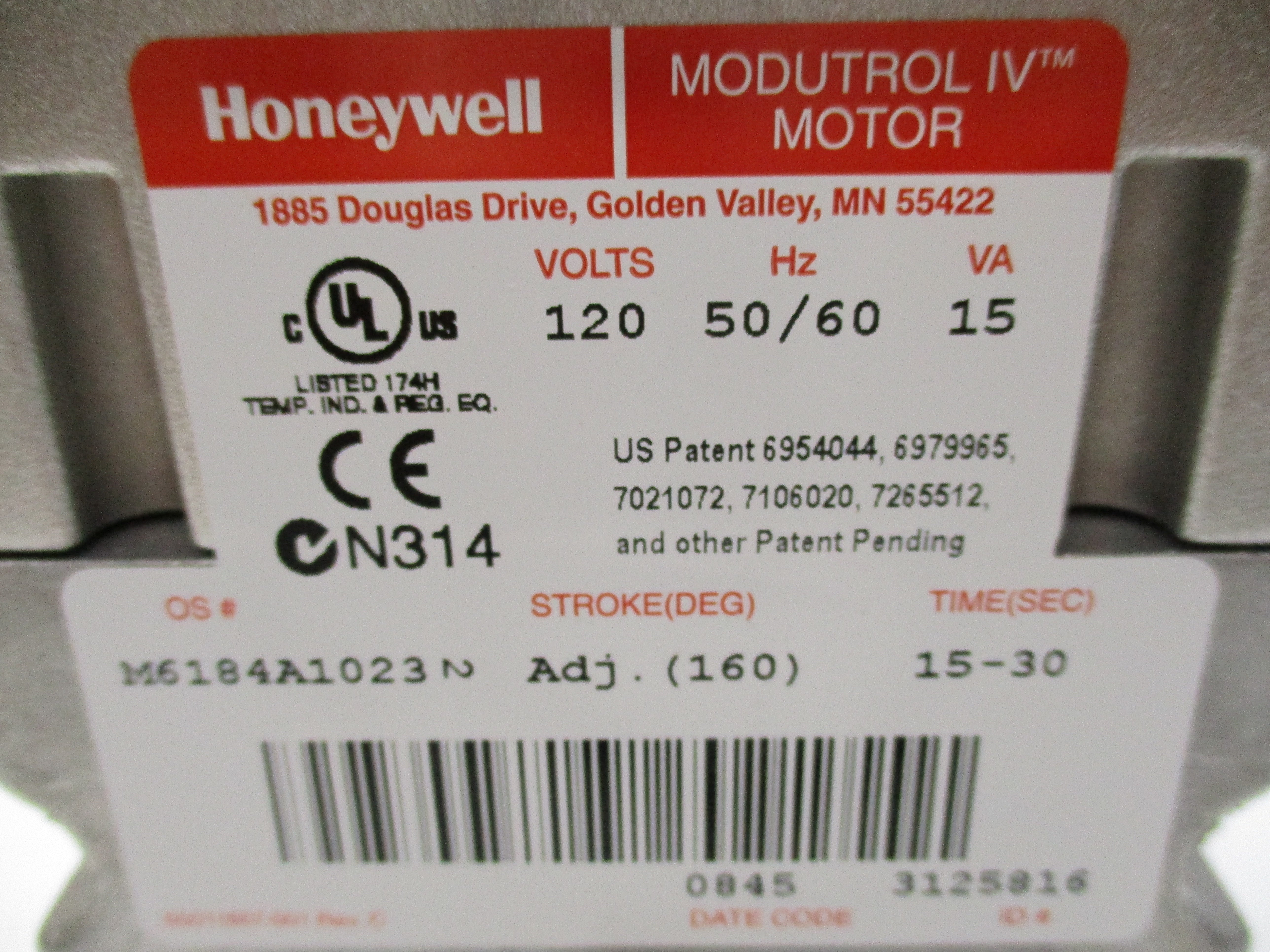 HONEYWELL M6184A1023 NSMP