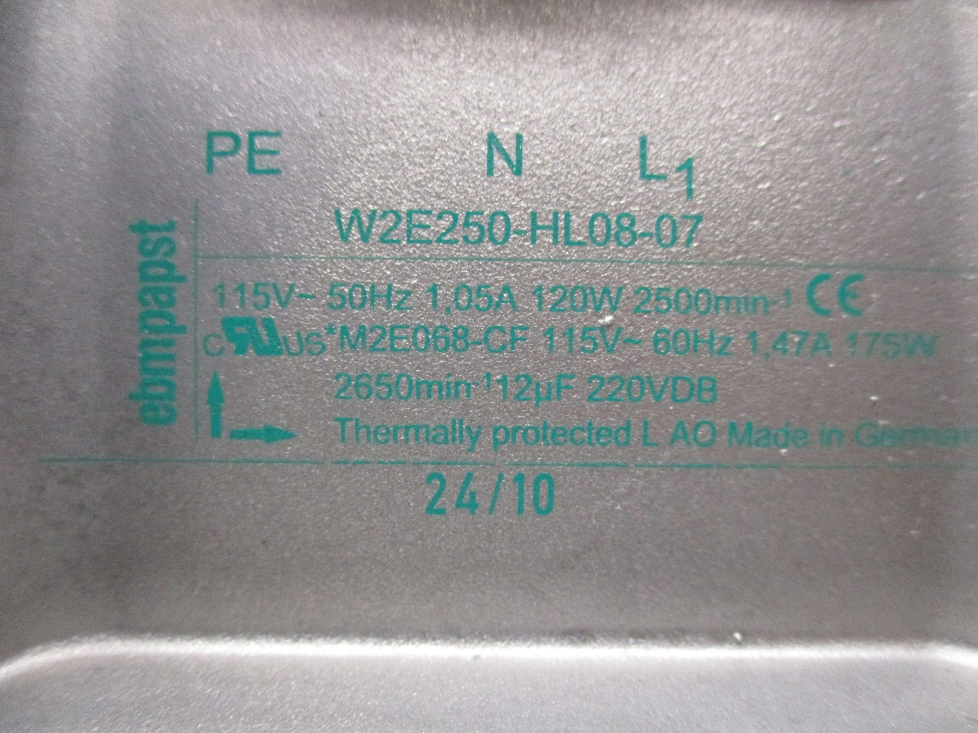 FAN W2E250-HL08-07 115V 1.05/1.45A NSNP