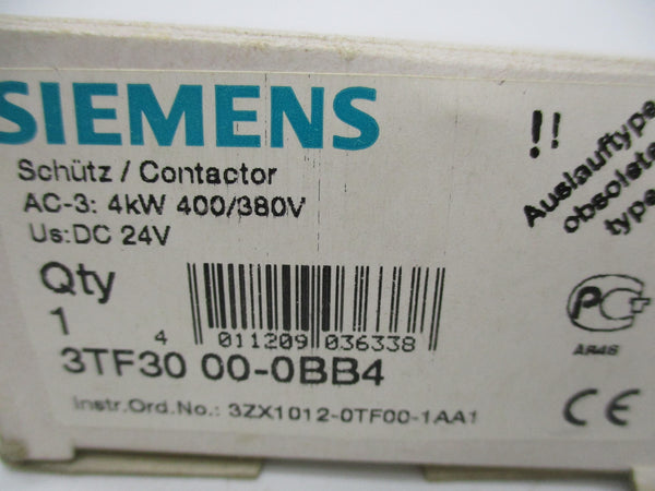 SIEMENS 3TF3000-0BB4 24VDC 20A NSMP
