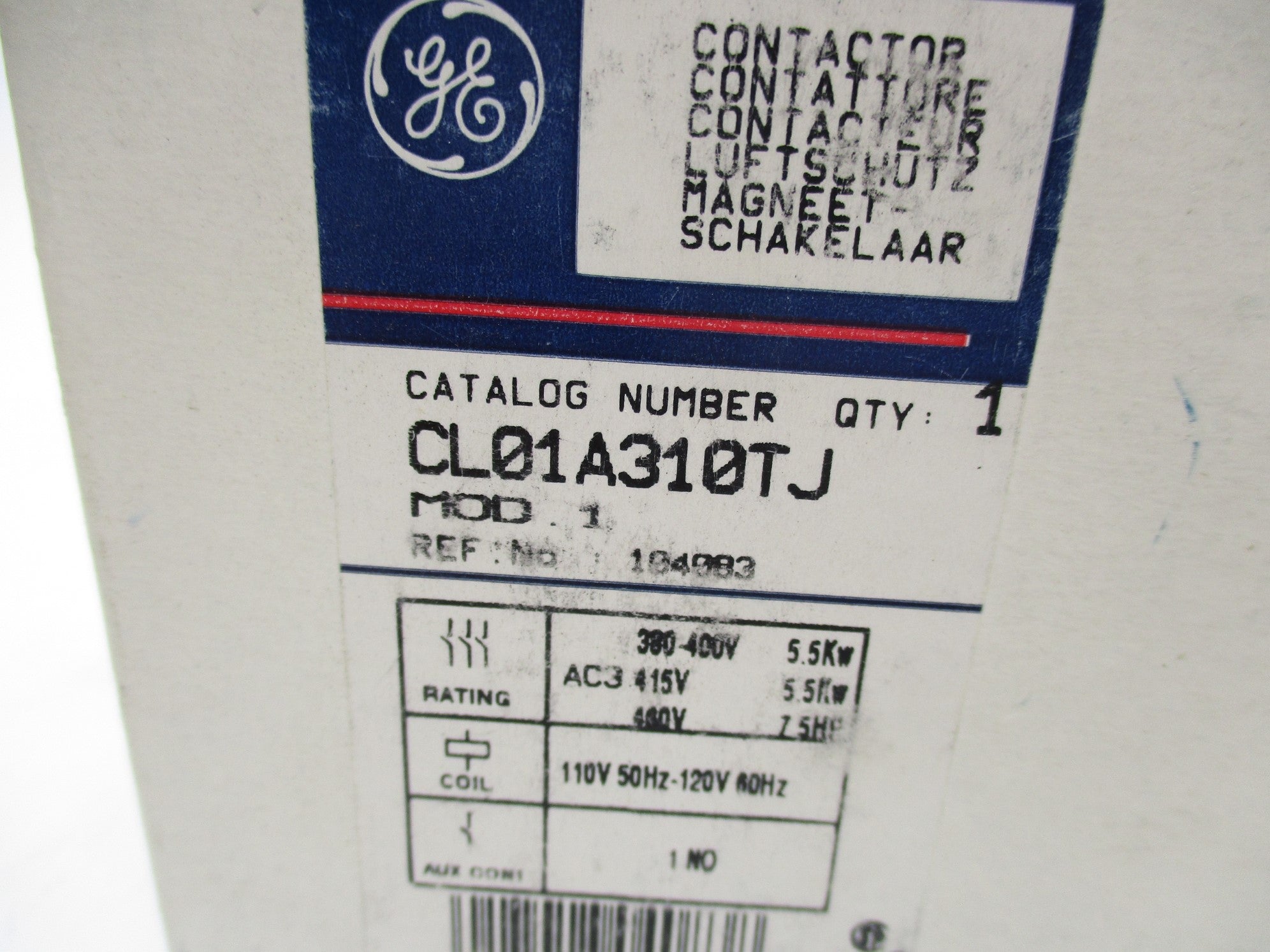 GENERAL ELECTRIC CL01A310TJ 110/120V 25A NSMP