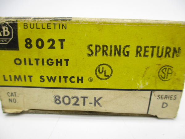 ALLEN BRADLEY 802T-K SER. D 120-600VAC 60A (BK/YL) NSMP