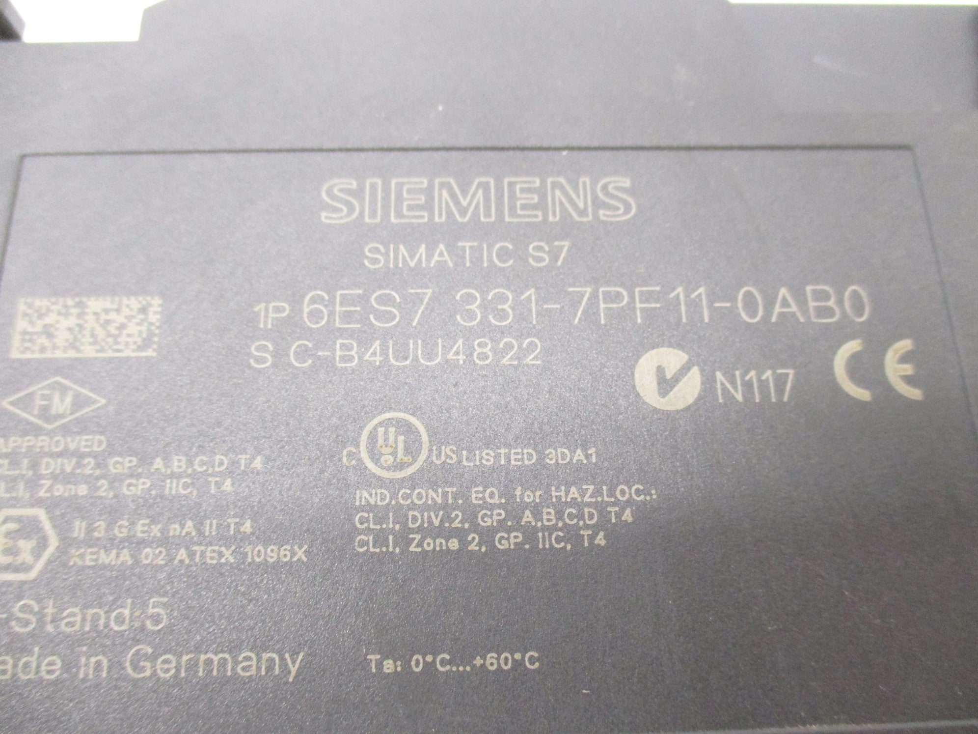 SIEMENS 6ES7331-7PF11-0AB0 (AS PICTURED) NSNP