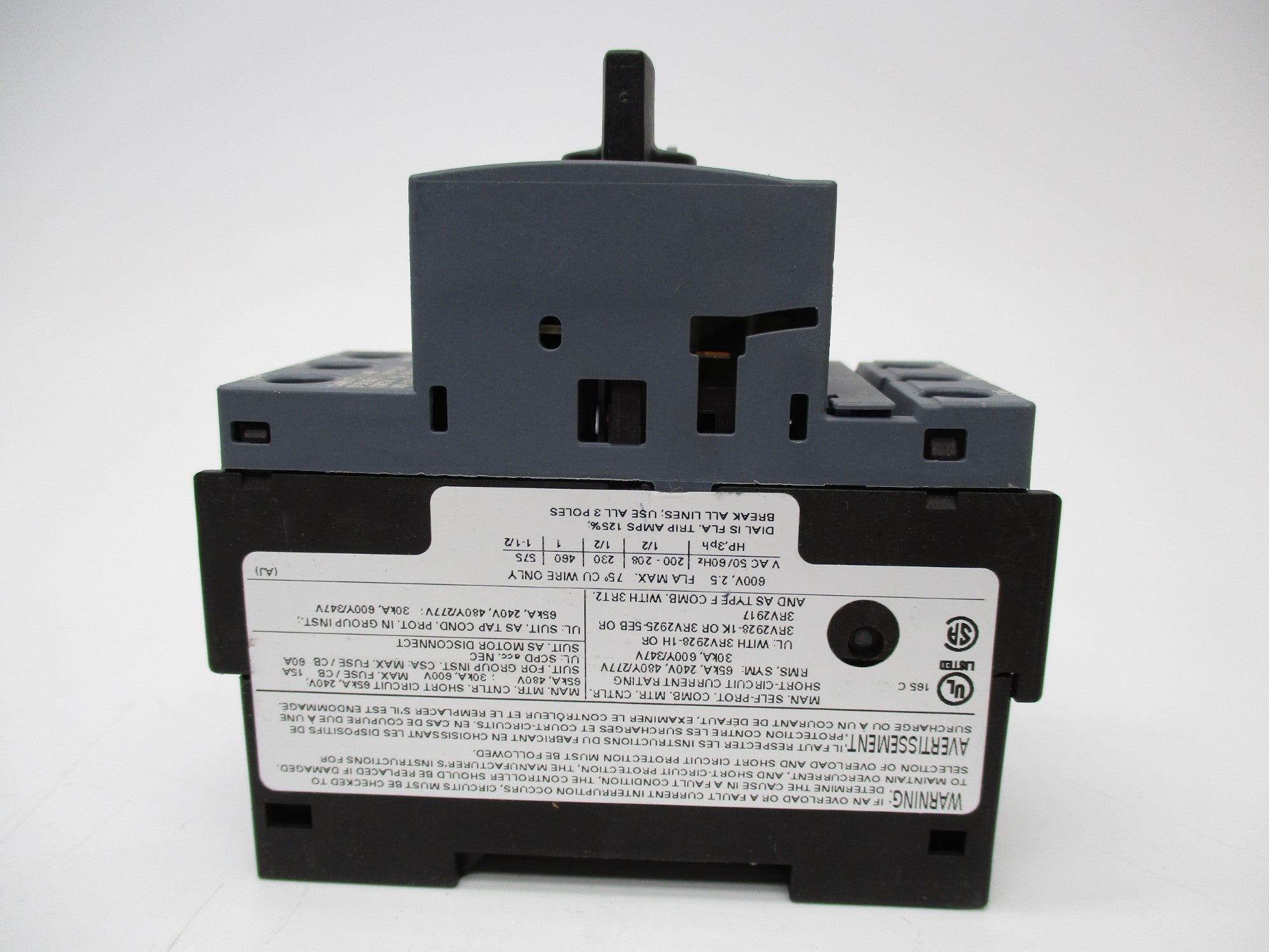 SIEMENS 3RV2011-1CA10 600V 1.8-2.5A NSNP