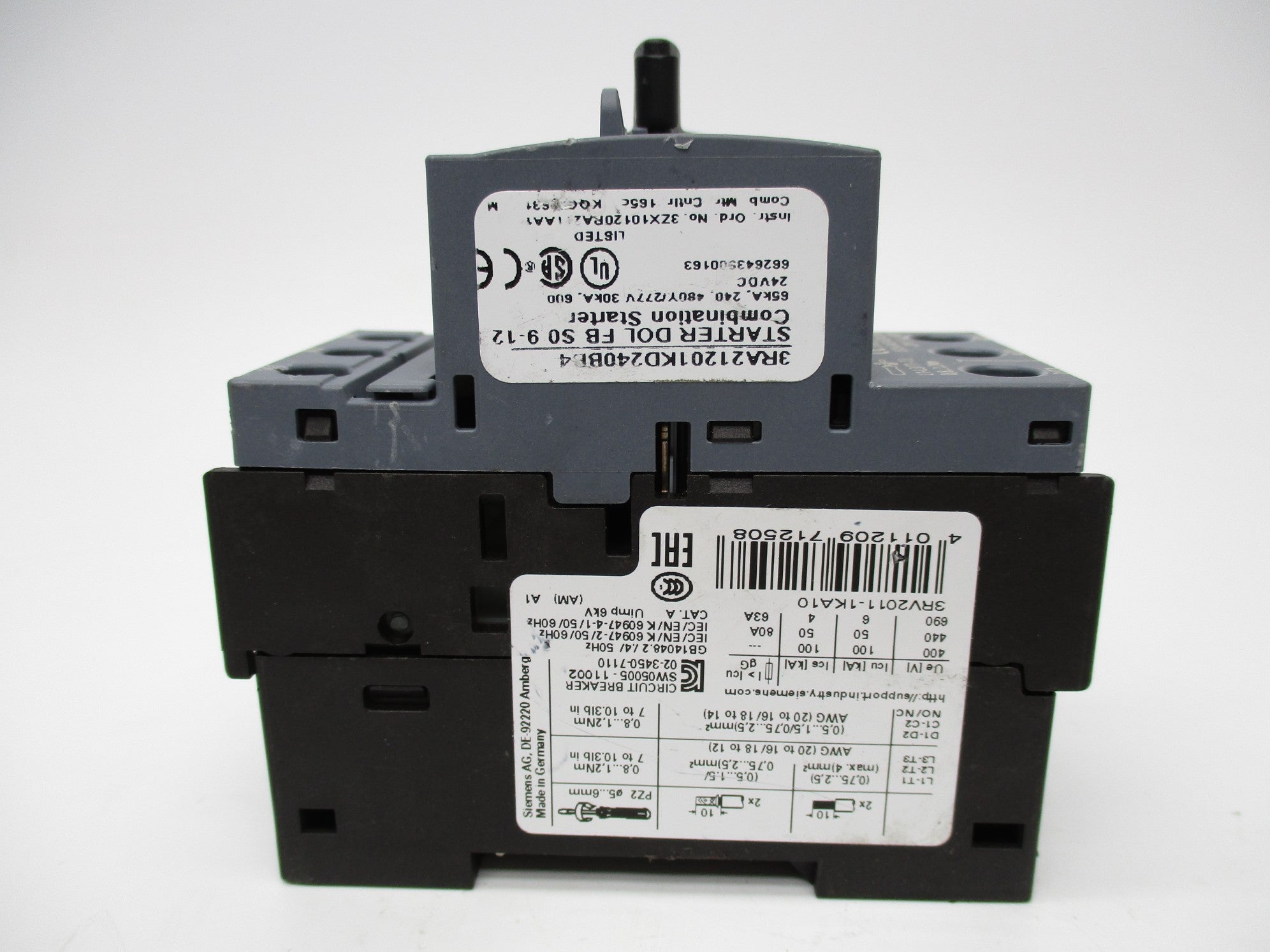 SIEMENS 3RV2011-1KA10 690V 9-12.5A NSNP