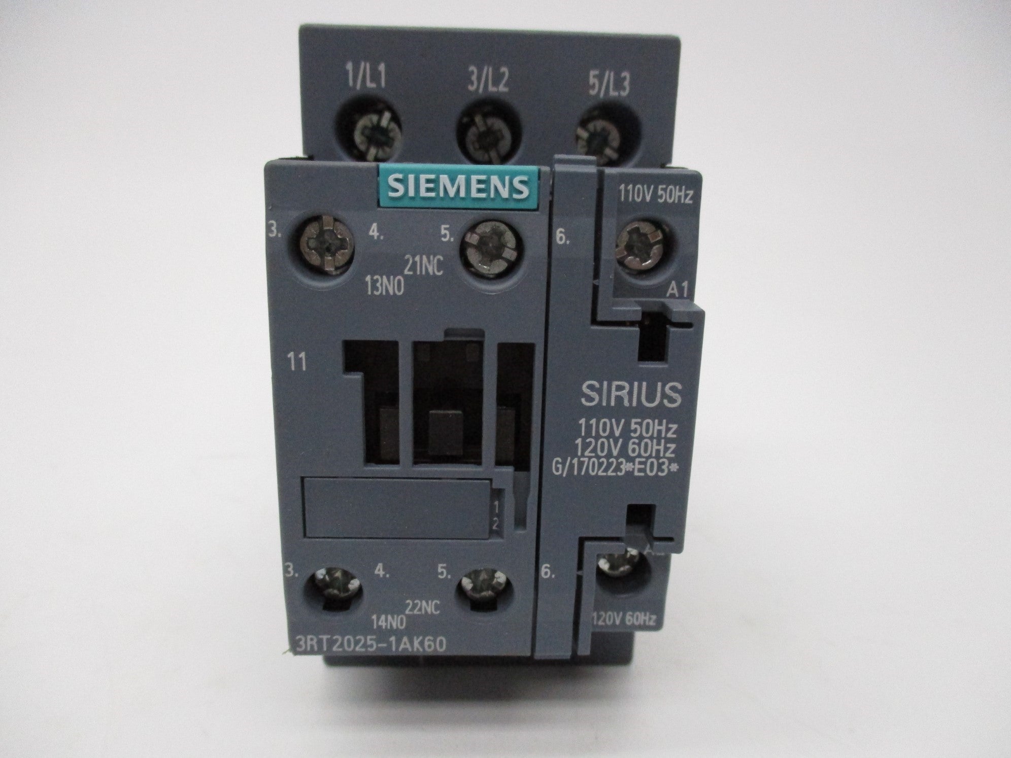 SIEMENS 3RT2025-1AK60 110/120V 60A NSNP