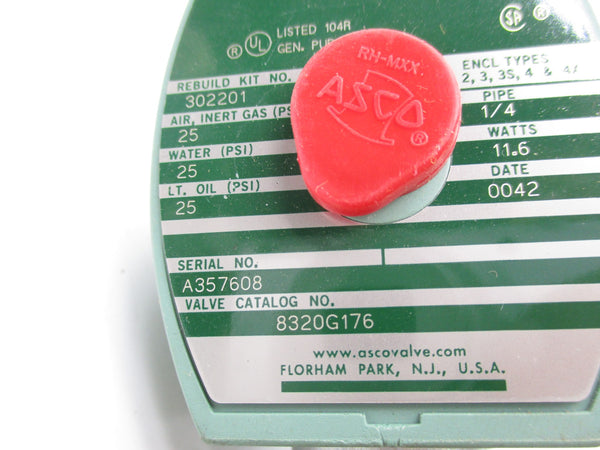 ASCO 8320G176 110/120V 25PSI 1/4" NSNP