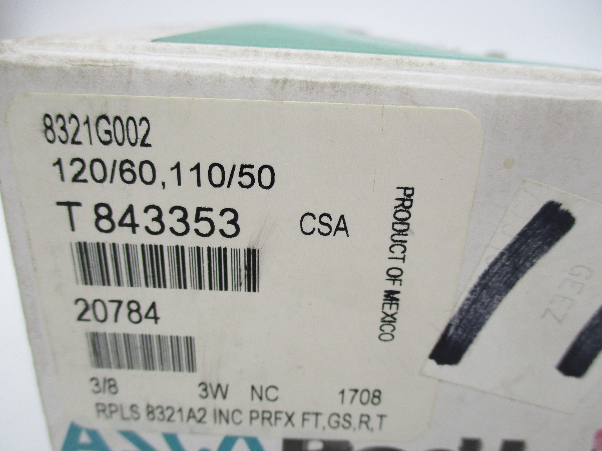 ASCO 8321G002 110/120V 10-200PSI 3/8" NSMP