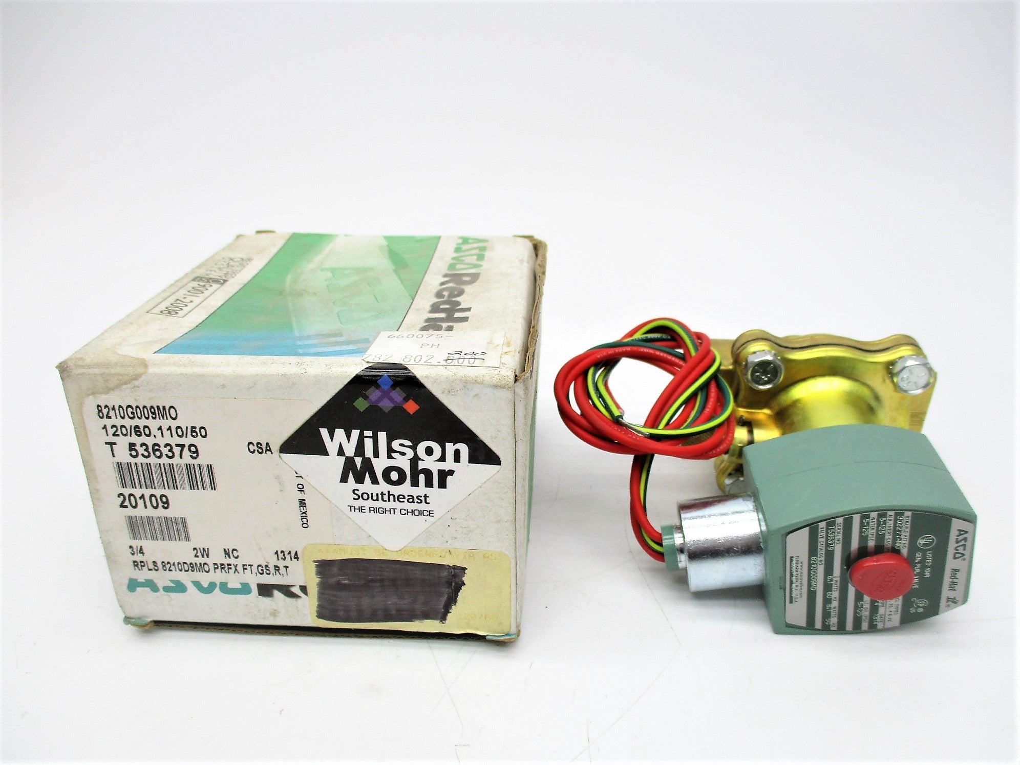 ASCO 8210G009MO 110/120V 5-125PSI 3/4" NSMP