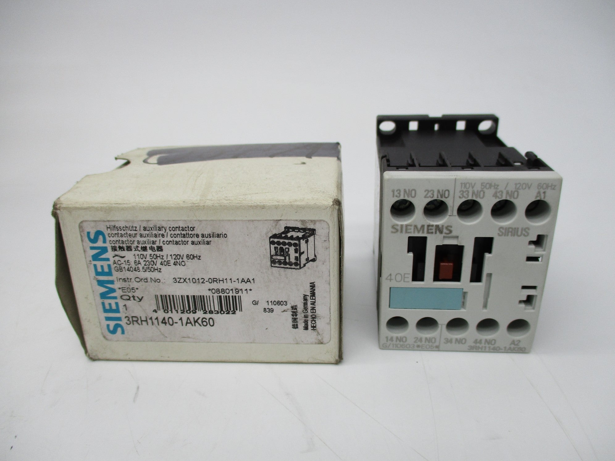 SIEMENS 3RH1140-1AK60 110/120V NSMP