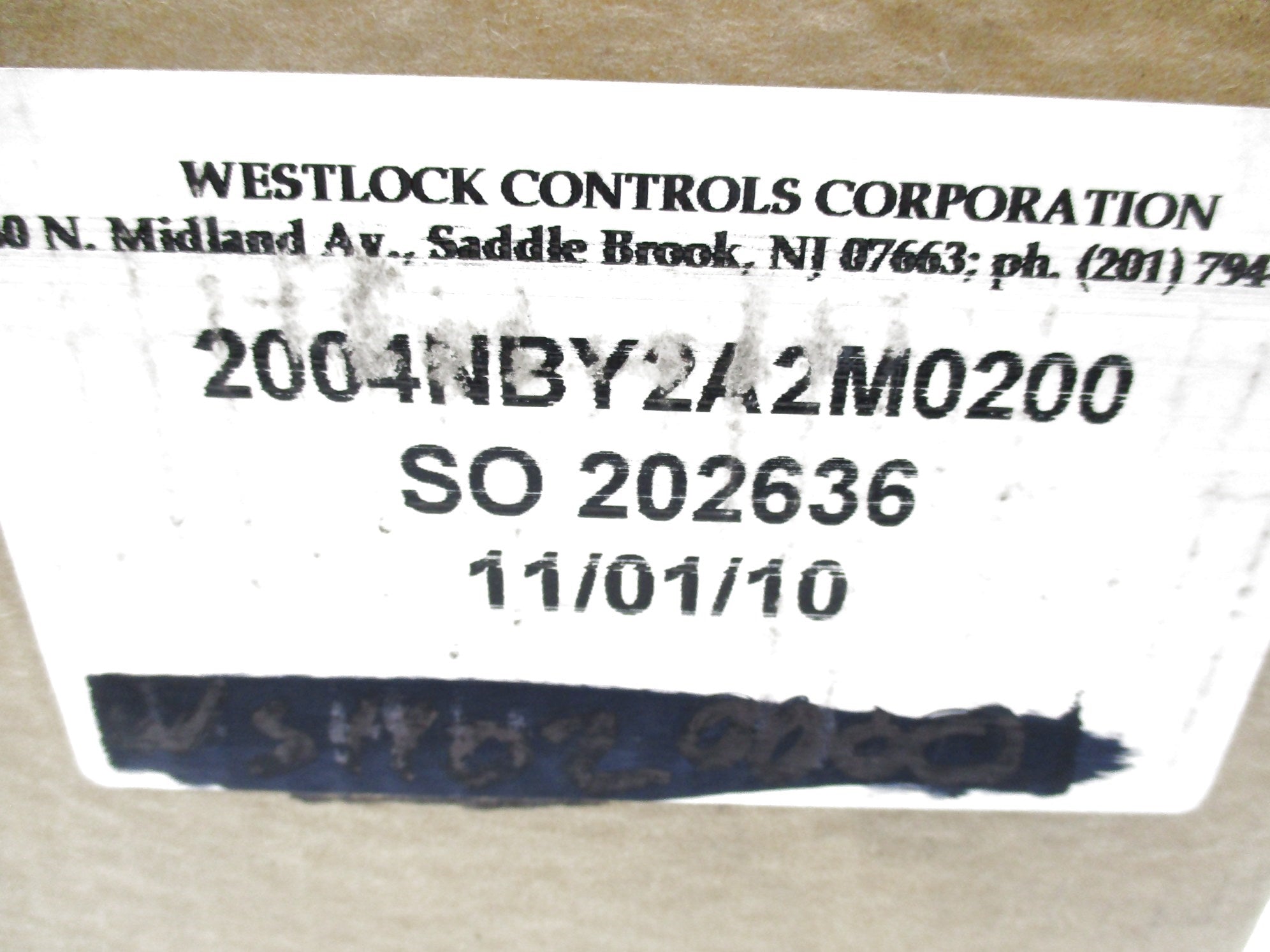 WESTLOCK CONTROLS 2004NBY2A2M0200 125/250VAC 15A NSMP