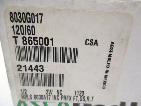 ASCO 8030G017 120V 15PSI 1/2" NSMP