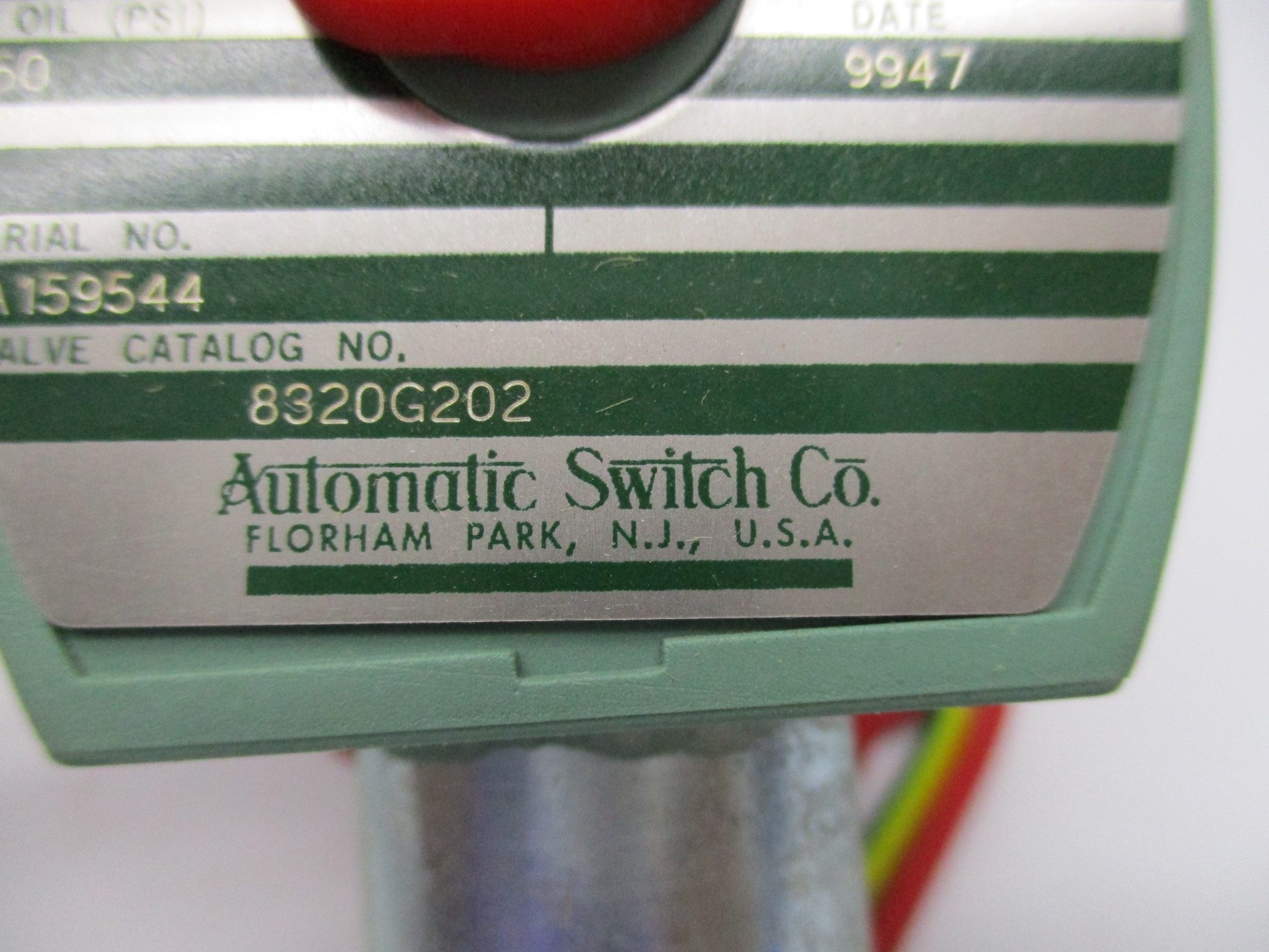 ASCO 8320G202 110/120V 150PSI 1/4" NSMP