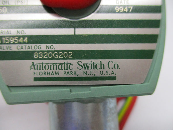 ASCO 8320G202 110/120V 150PSI 1/4" NSMP