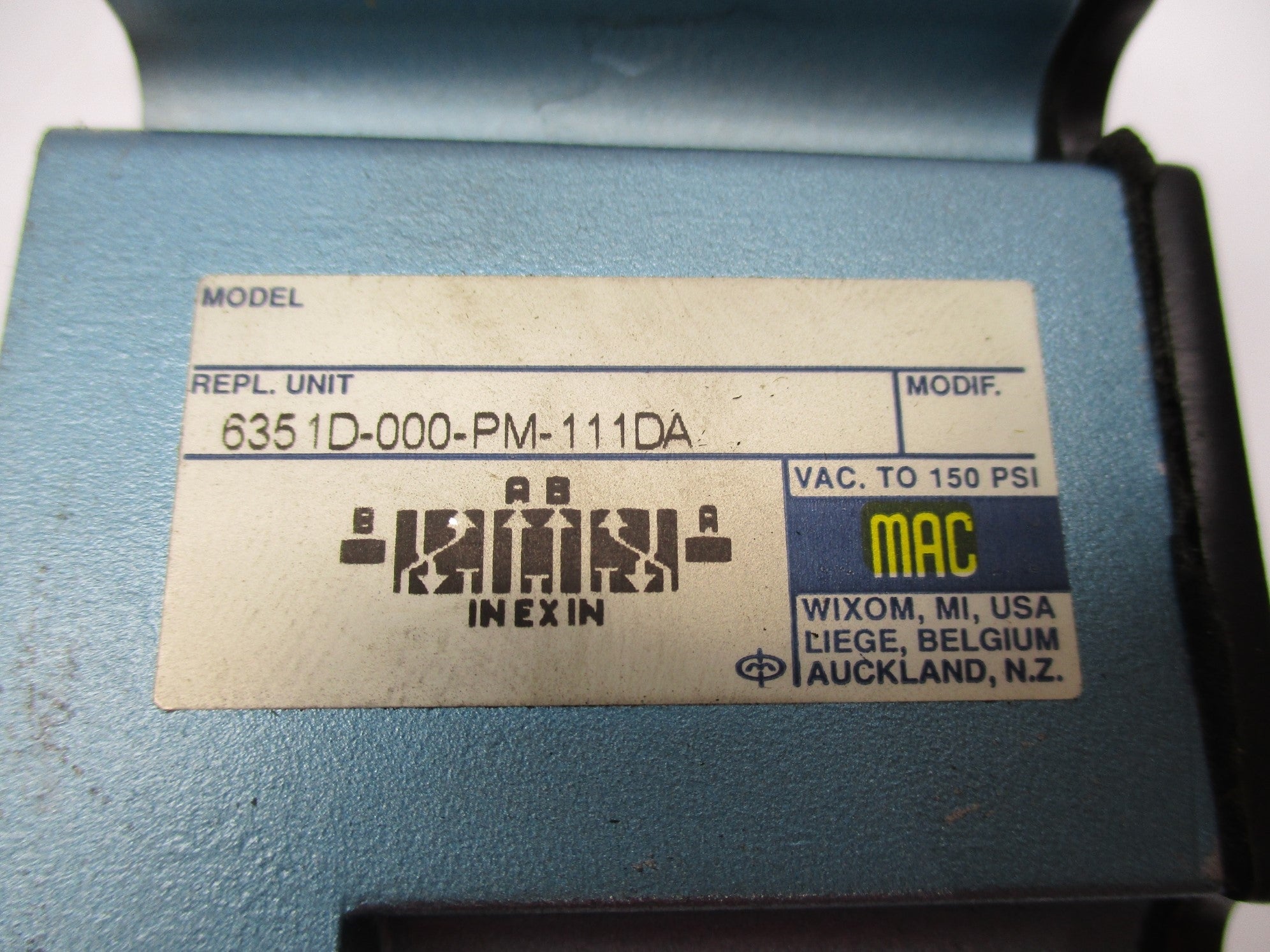 MAC 6351D-000-PM-111DA 120/60 110/50 25-150PSI NSMP
