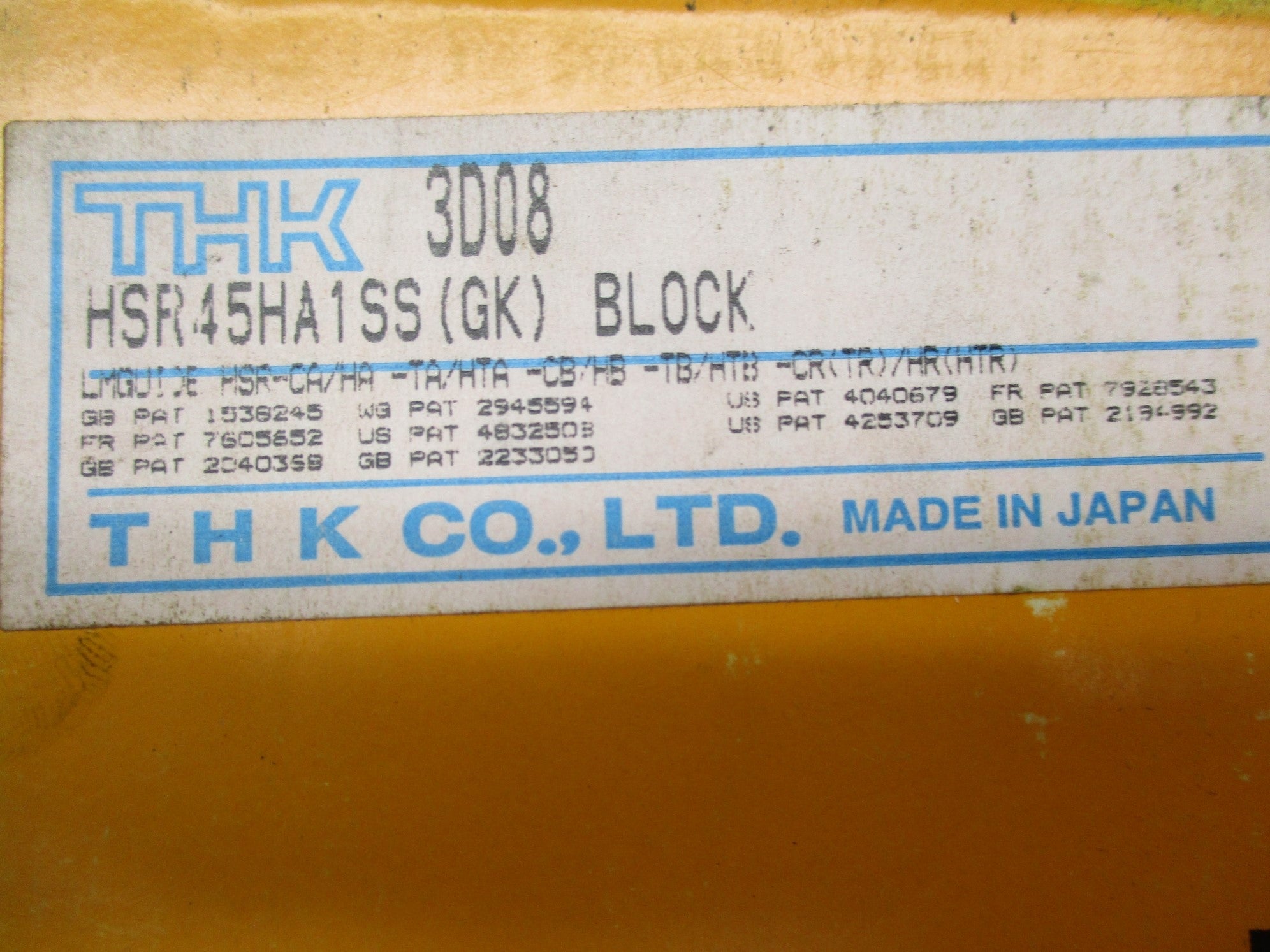 THK 3D08 HSR45HA1SS(GK) NSMP