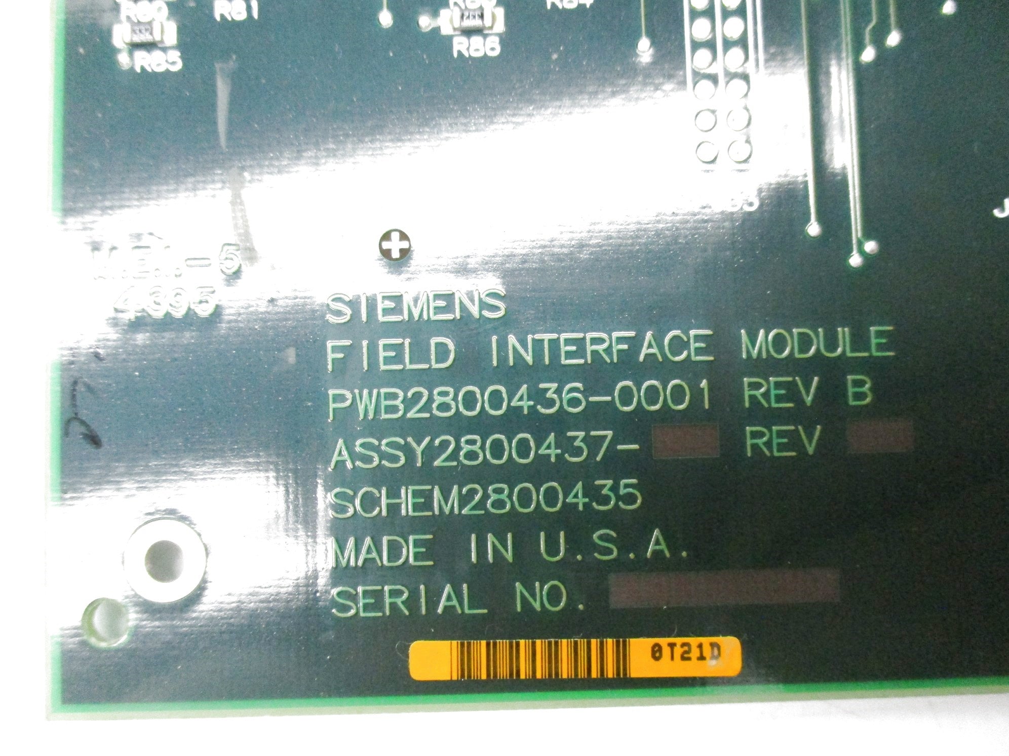 SIEMENS PWB2800436-0001 UNMP
