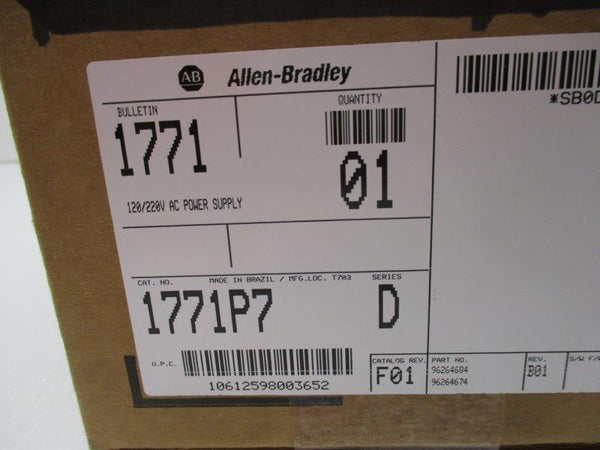 ALLEN BRADLEY 1771-P7 SER. D DATE: 2004  NSFS